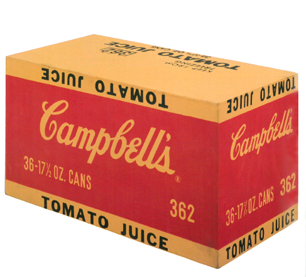 Andy Warhol, Campbell’s Tomato Juice Box, 1965