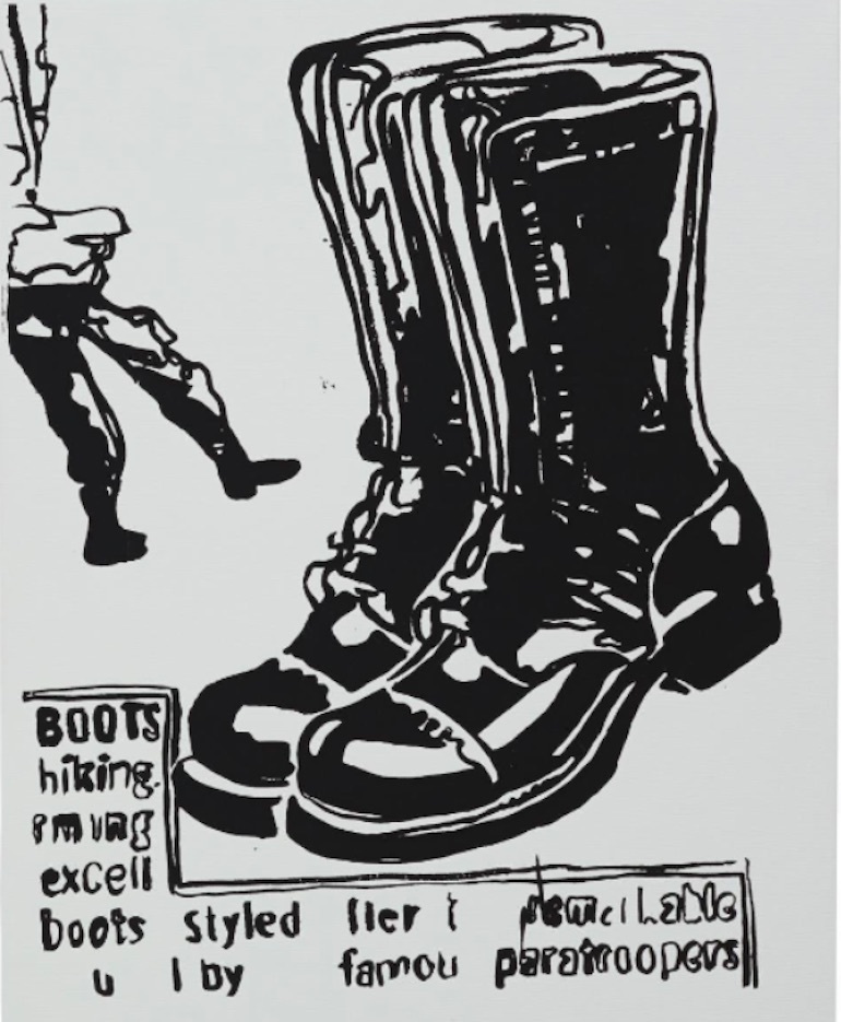 Andy Warhol, Paratrooper Boots (Positive), 1985-1986