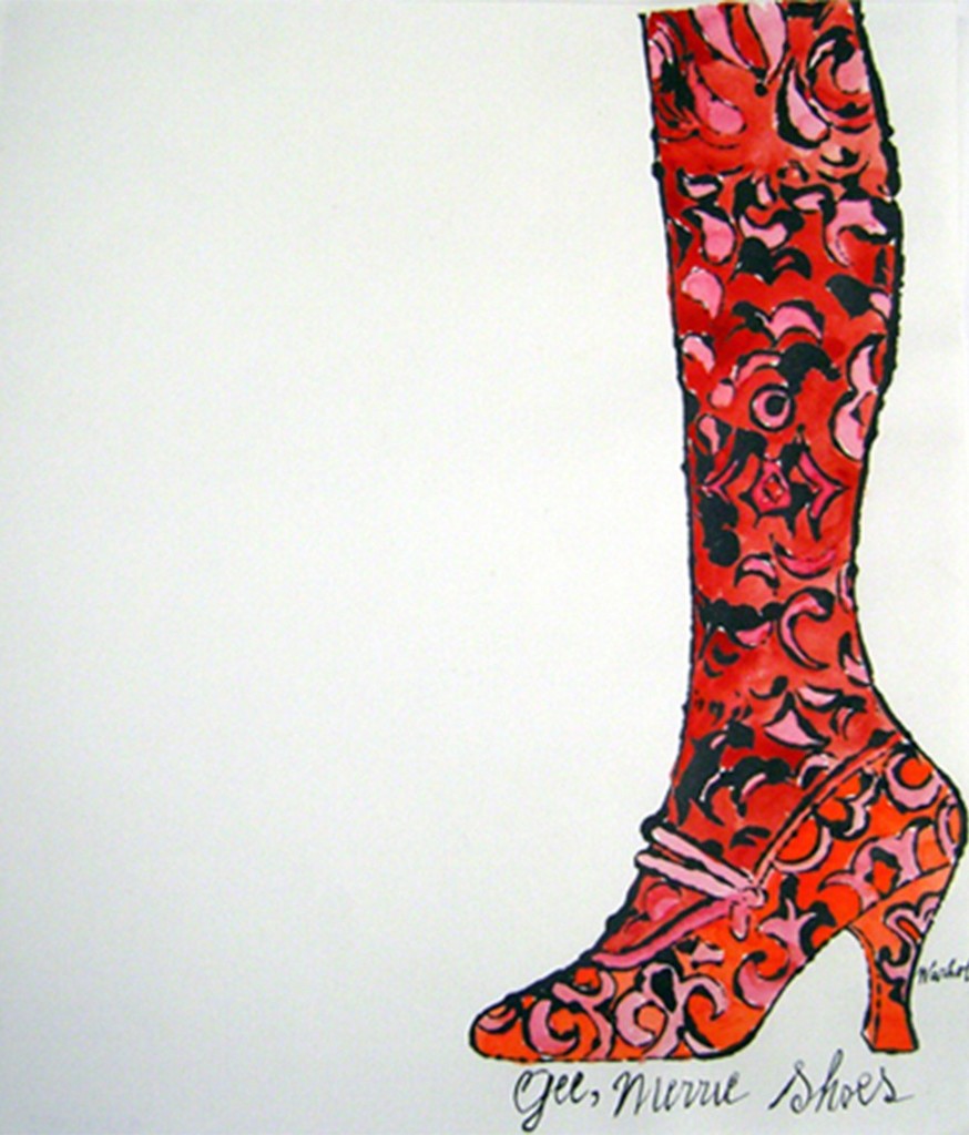 Andy Warhol, Gee, Merrie Shoes (Red), 1956