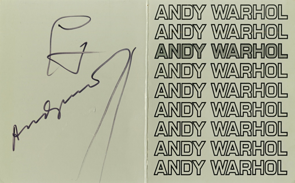 Andy Warhol at Pace/Columbus (Hand signed during official signing), image 1