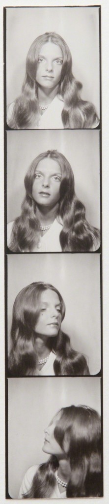 Andy Warhol, Silver gelatin photo booth strip of four images of Sandy Brant by Andy Warhol, ca. 1967-1970
