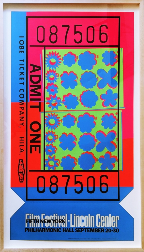 Andy Warhol, Andy Warhol - Deluxe Signed & Numbered Edition, Lincoln Center Ticket, Opaque Acrylic (Feldman & Schellmann, II.19), 1967