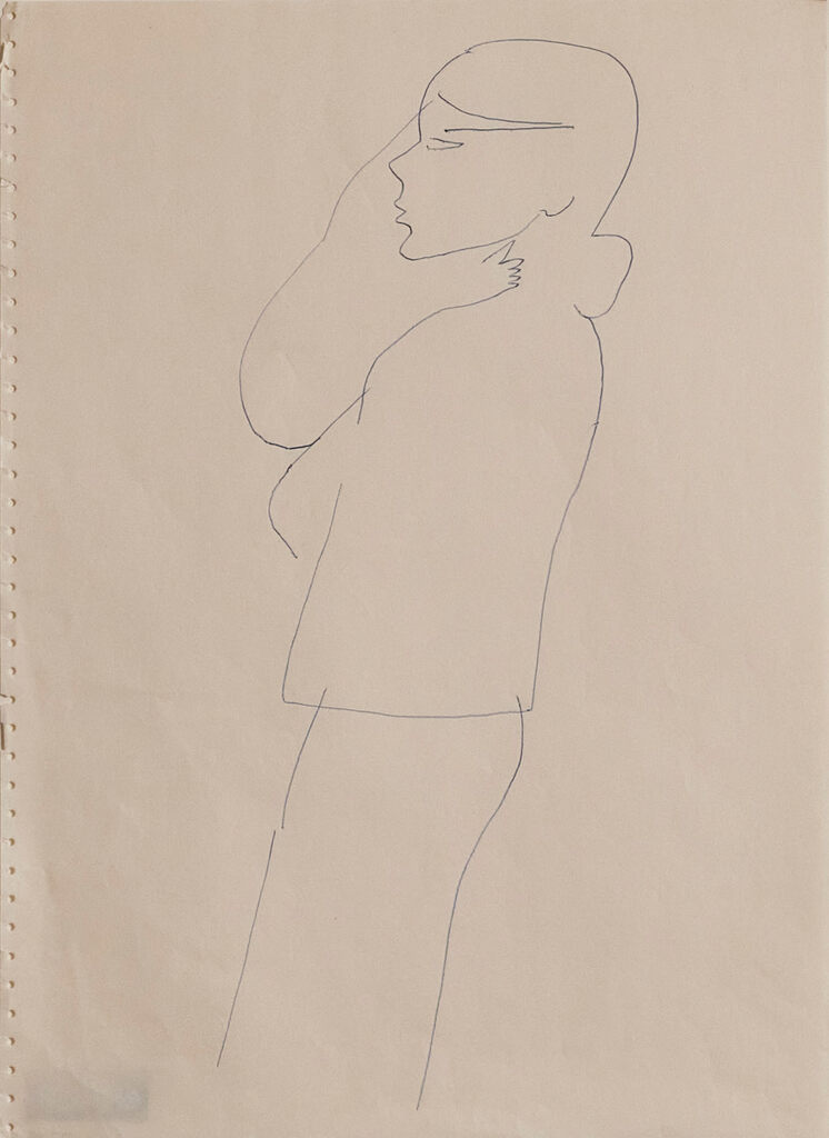 Andy Warhol, Woman in Blue, ca. 1955