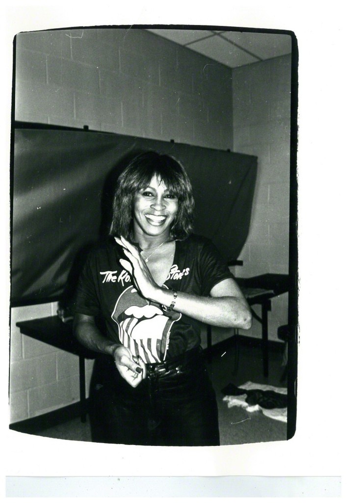 Andy Warhol, Tina Turner (backstage at a Rolling Stones concert), 1981