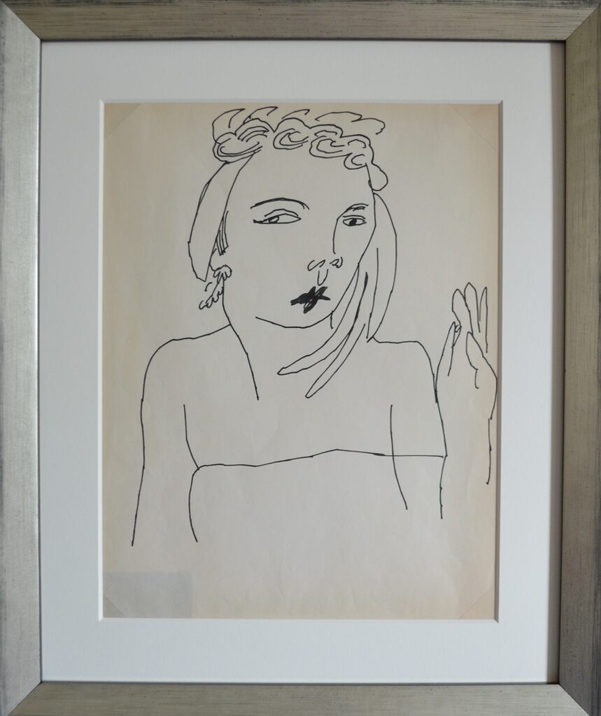 Andy Warhol, Female Portrait, Circa 1954
