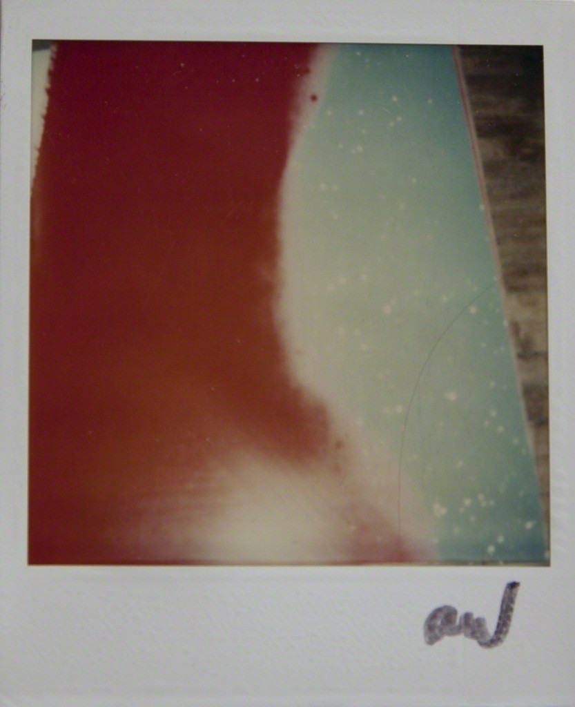 Andy Warhol, Polaroid Photograph of Shadow Painting Detail (Abstract Red and Blue), 1985