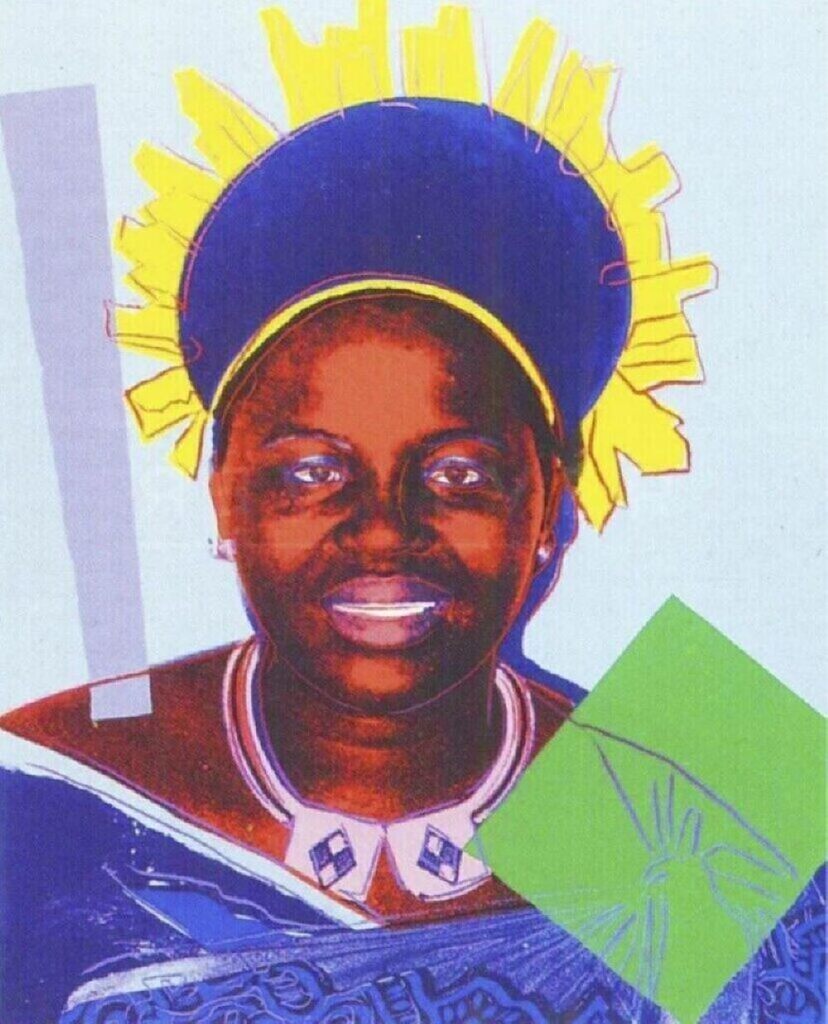 Andy Warhol, Queen Ntombi Twala 347, 1985