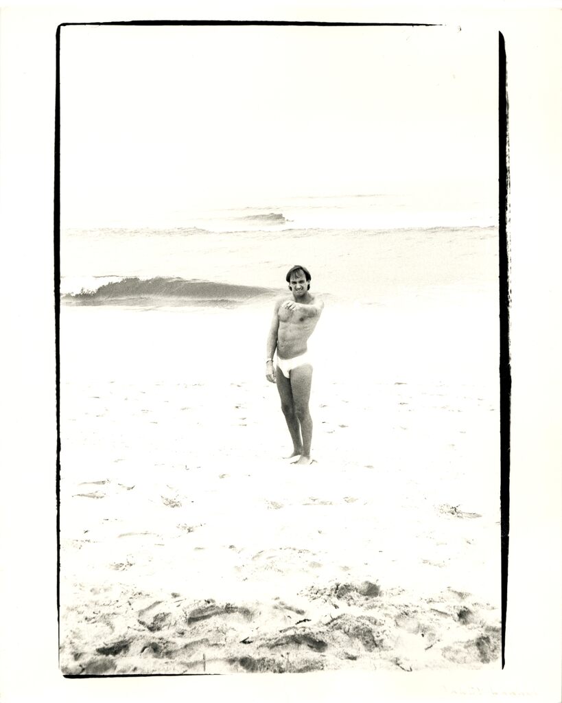 Jon Gould Pointing on Fire Island Beach, image 1