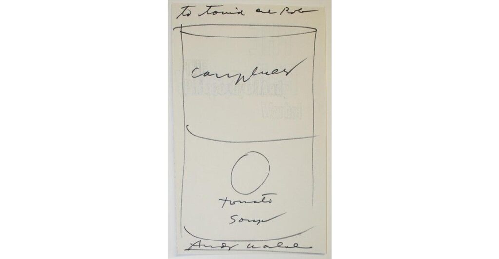 Andy Warhol, Campbell's Tomato Soup - to Tonia/P, 1975