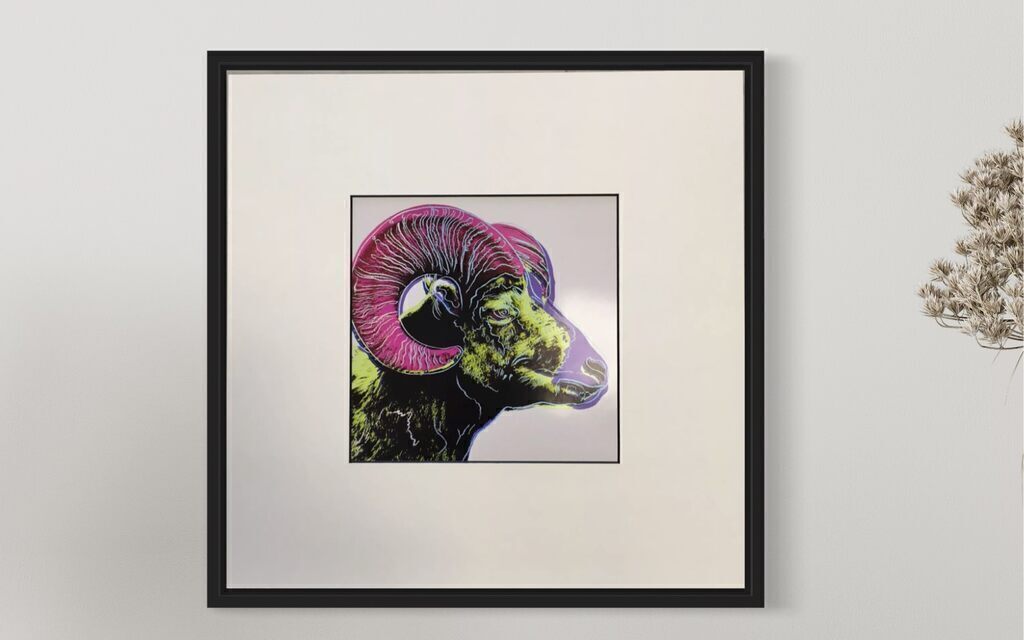 Andy Warhol, Bighorn Ram (Art Basel ‘87, Variant 6), 1987
