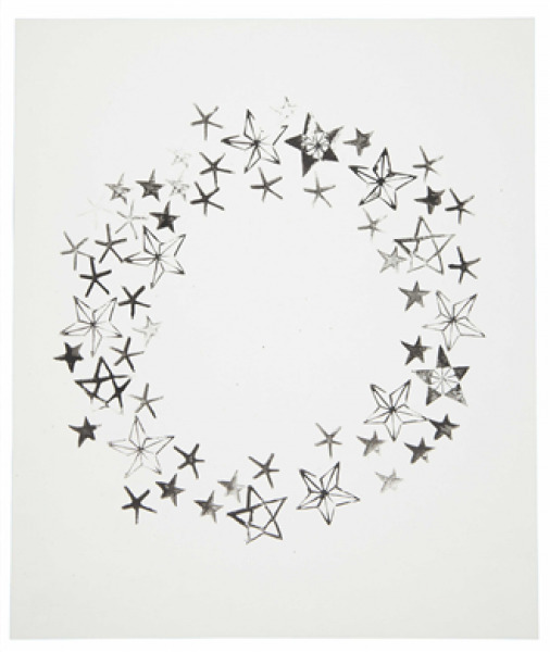 Andy Warhol, Wreath and Stars, 1954
