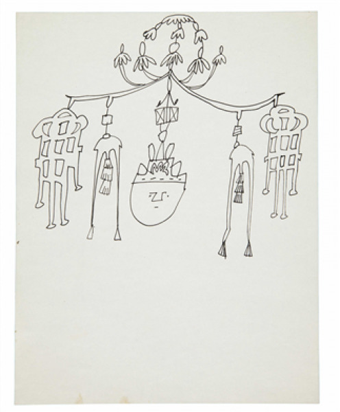 Andy Warhol, Chime with Spirit Head, 1954