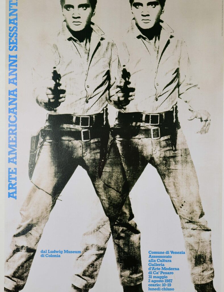 Double Elvis by Andy Warhol 1987 Exhibition poster original, image 1