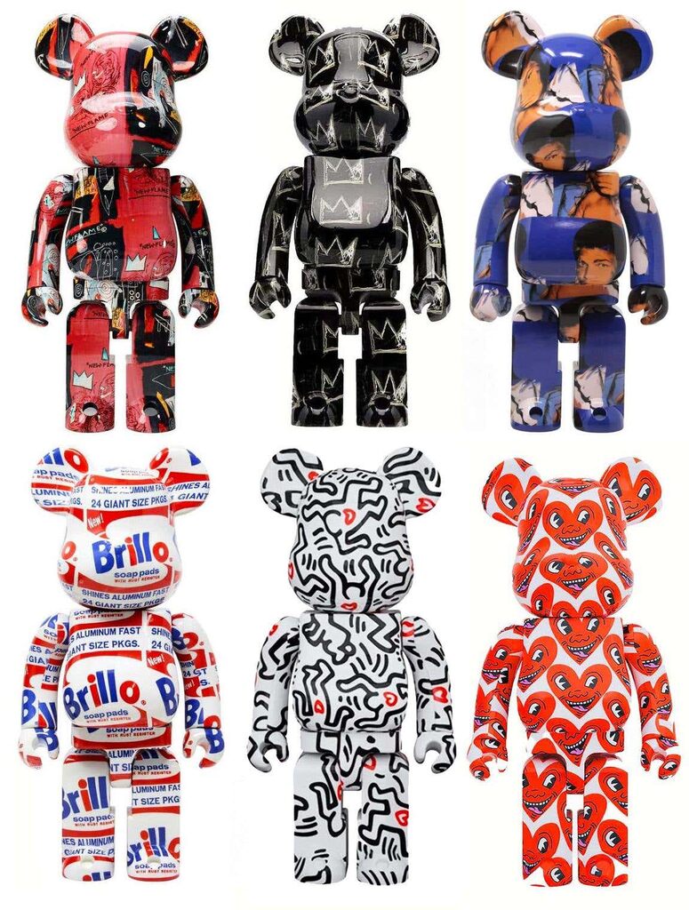 Andy Warhol, Basquiat Warhol Haring Bearbrick 400%: set of 6 works (Basquiat BE@RBRICK) 2019-2021, 2019-2021