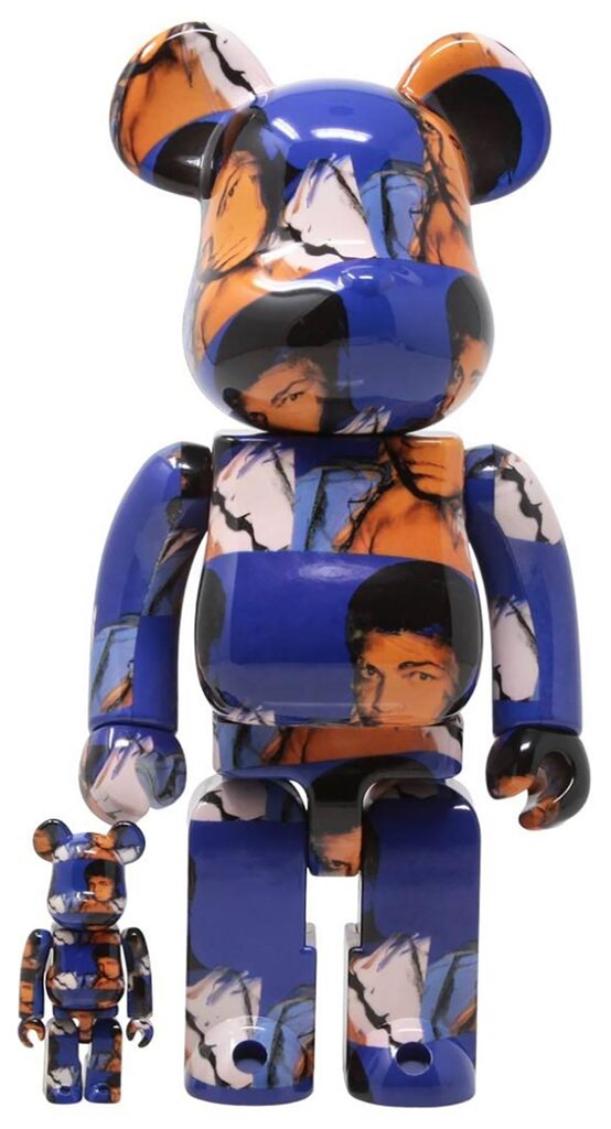 Andy Warhol, Andy Warhol Muhammad Ali Bearbrick 400% & 100% (Warhol Be@rbrick art toy), 2020