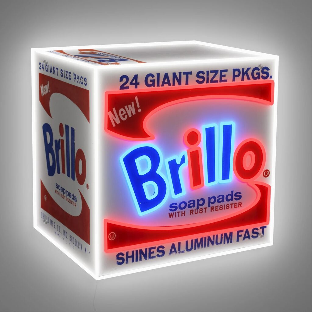Neon Brillo Box by Andy Warhol x Yellowpop, image 1