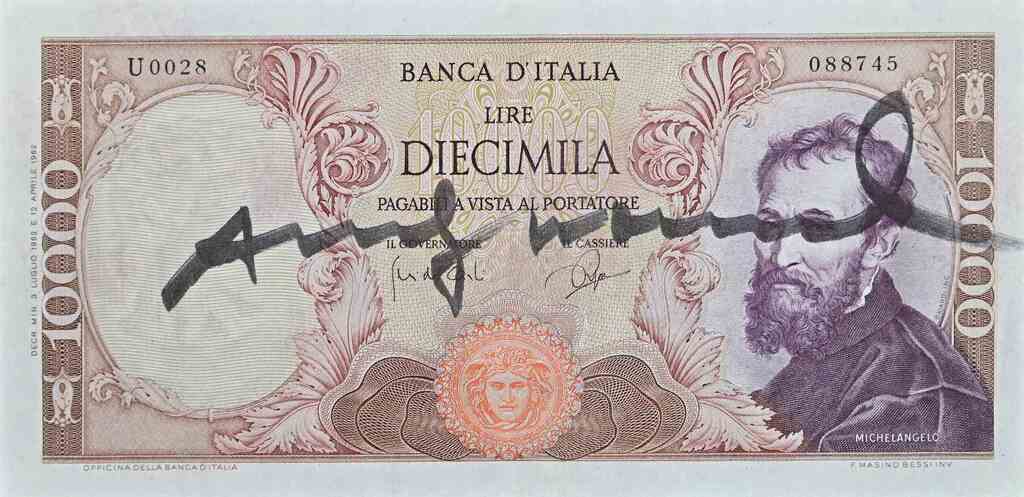 Andy Warhol, Ten thousand Lire, 1980s