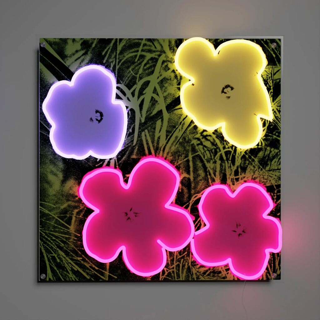 Andy Warhol, Neon Flower, 2020