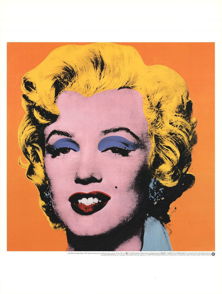 Andy Warhol, Marilyn, Orange Shot on White Background, 1998