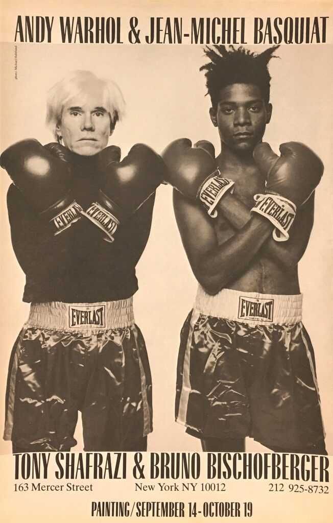 Andy Warhol, Warhol Basquiat Boxing advertisement 1985 (Warhol Basquiat boxing 1985), 1985