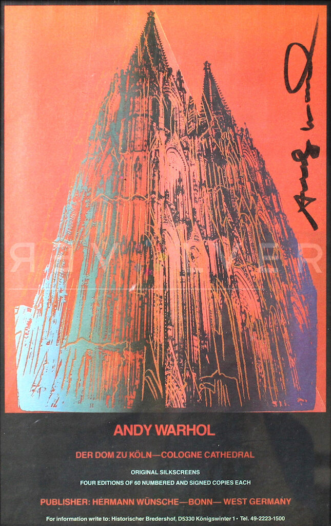 Andy Warhol, Cologne Cathedral Poster (Signed), 1985