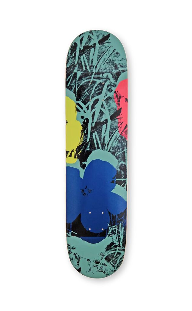 Andy Warhol, Flowers (Dusk) Skatedeck, 2025