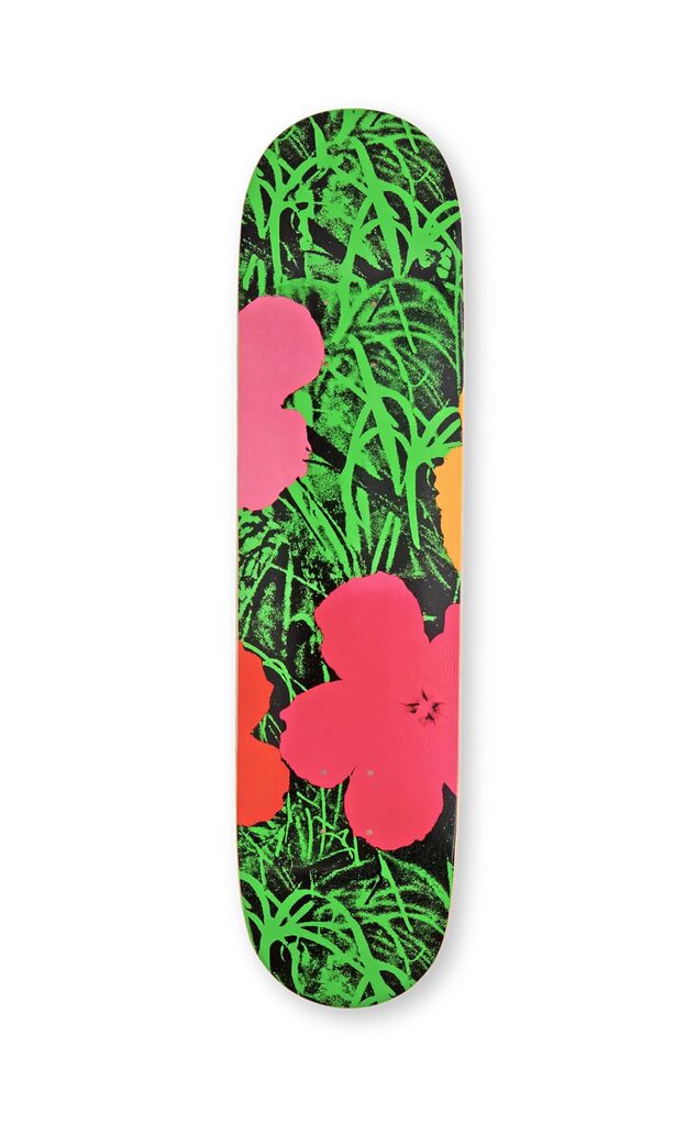 Andy Warhol, Flowers (Morning) Skatedeck, 2025