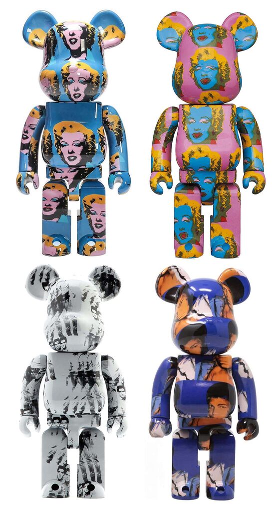 Andy Warhol Bearbrick 400% set of 4 works (Warhol BE@RBRICK) 2020-2021, image 1