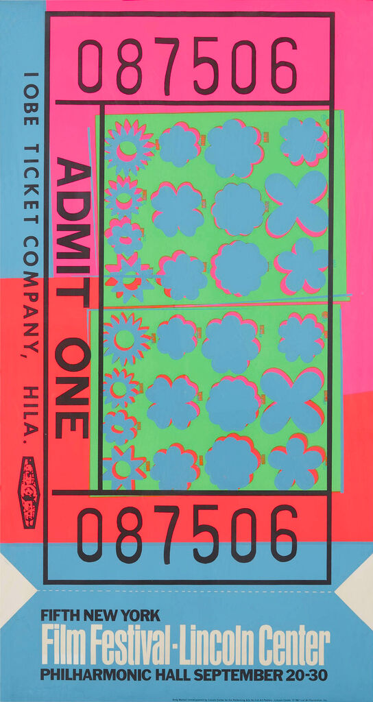Andy Warhol, Andy Warhol Lincoln Center Ticket, 1967