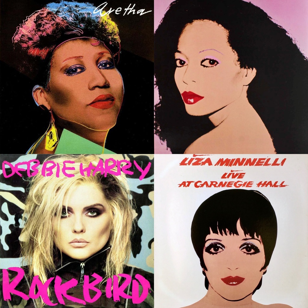 Andy Warhol, Rare Andy Warhol Record Cover Art set of 4 (Andy Warhol album art), 1982-1986
