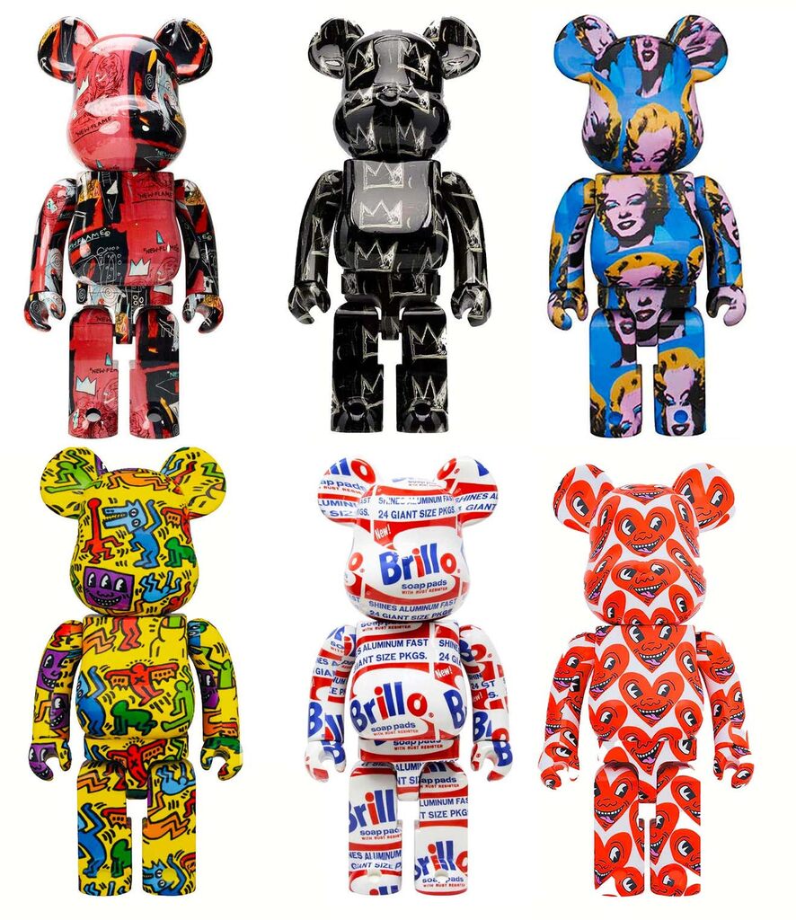 Andy Warhol, Basquiat Warhol Haring Bearbrick 400%: set of 6 works (Basquiat BE@RBRICK) 2019-2021, 2019-2021