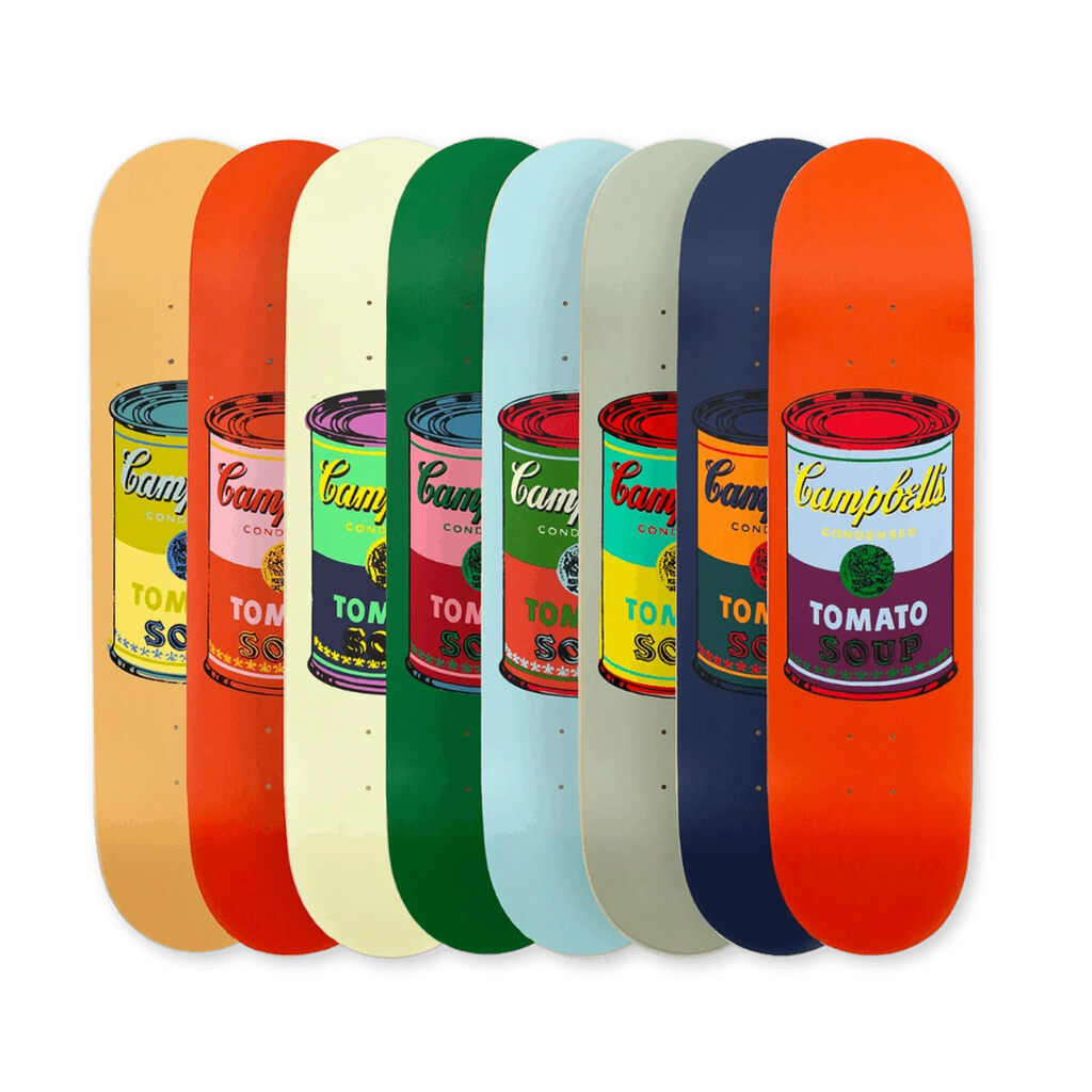 Andy Warhol, Colored Campbell's Soup Skateboard Decks, 2017