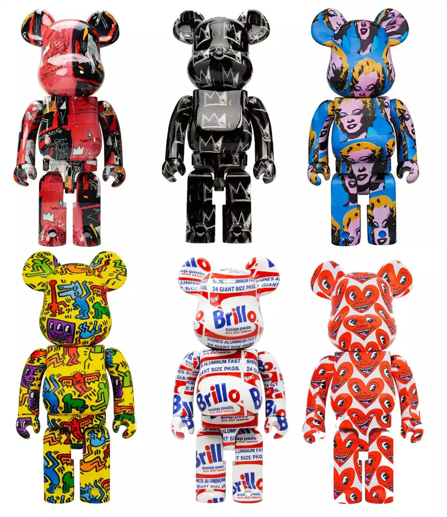 Andy Warhol, Basquiat Warhol Haring Bearbrick 400%: set of 6 works (Basquiat BE@RBRICK), 2019-2021