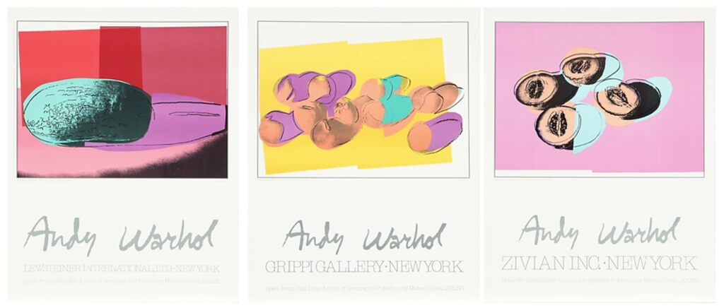 Andy Warhol Three Space Fruit Exhibition Posters, Bild 1