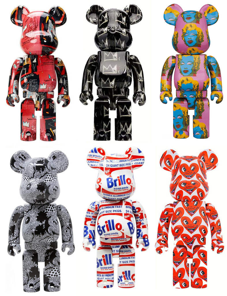 Andy Warhol, Basquiat Warhol Haring Bearbrick 400%: set of 6 works (Basquiat BE@RBRICK), 2019-2021