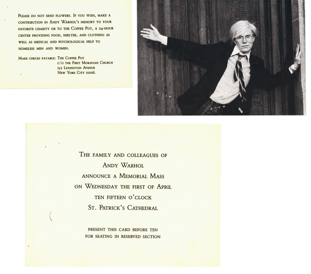 Andy Warhol, Andy Warhol Memorial St. Patricks Cathedral 1987 (Andy Warhol death 1987), 1987