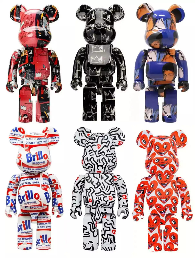 Andy Warhol, Basquiat Warhol Haring Bearbrick 400%: set of 6 works (Basquiat BE@RBRICK), 2019-2021
