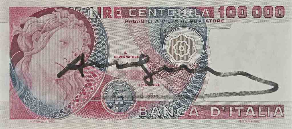 Andy Warhol, One Hundred Thousand Lira, 1980s