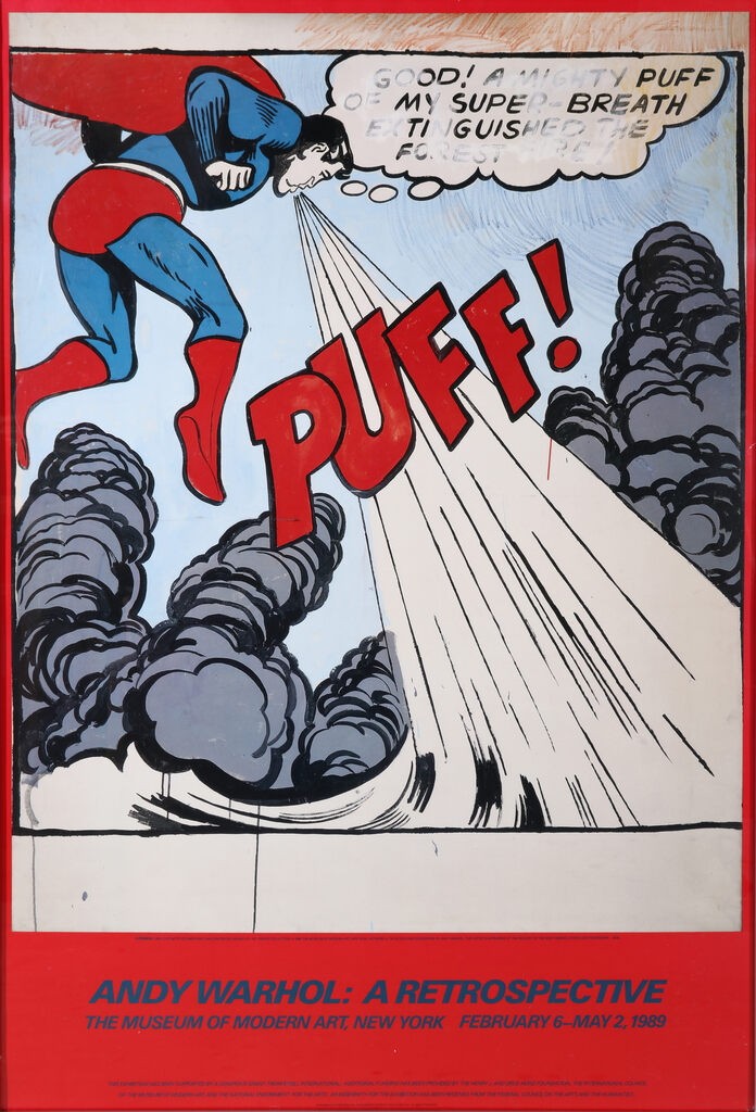 Andy Warhol : A Retrospective Superman Poster, image 1