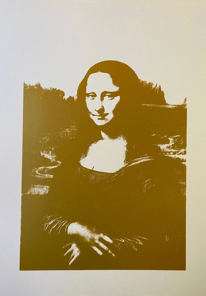Mona Lisa - Gold on White, image 1