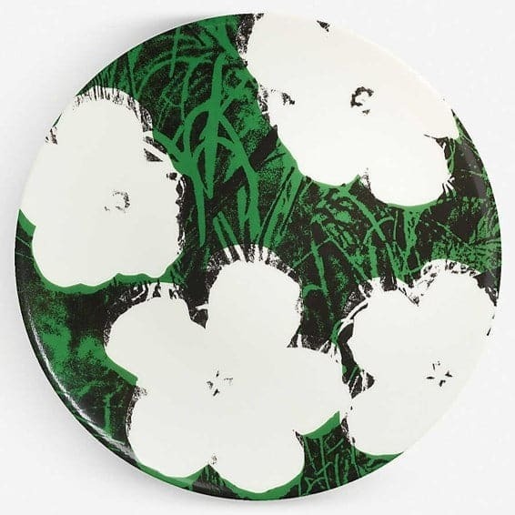 Andy Warhol, Andy Warhol "White Flowers" plate, 2021