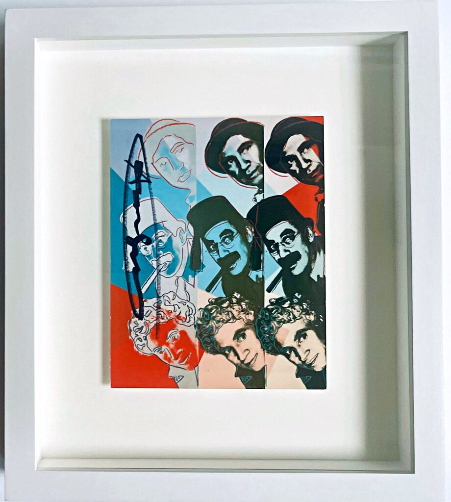 Andy Warhol - Marx Brothers promotional card - Hand Signed by the artist, image 1