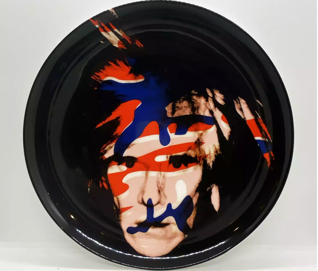 Andy Warhol, Camouflage Self-Portrait 1986, Limited Edition Ceramic plate, 2020