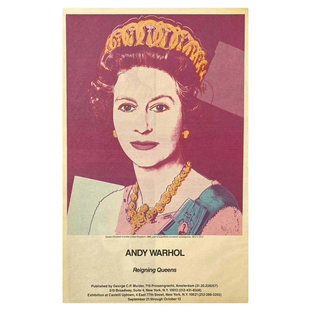 Andy Warhol, 1980's Andy Warhol Reigning Queens Advertisement (Warhol Queen Elizabeth), 1985