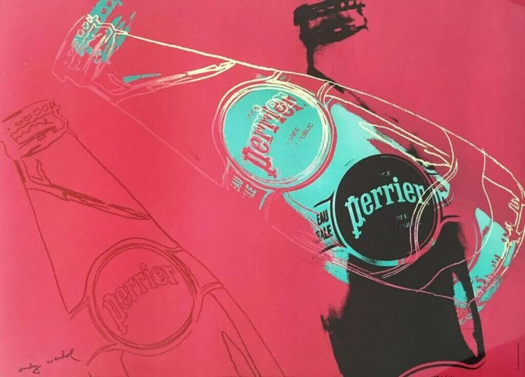 Andy Warhol, Perrier - red, 1983
