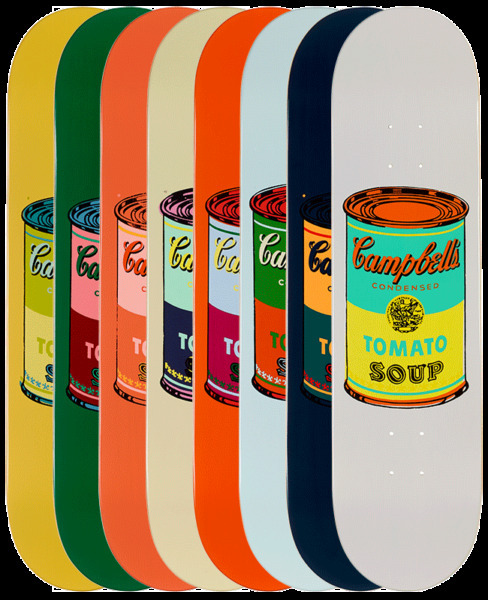 CAMPBELL'S SOUP CANS X8 SKATE DECKS, image 1