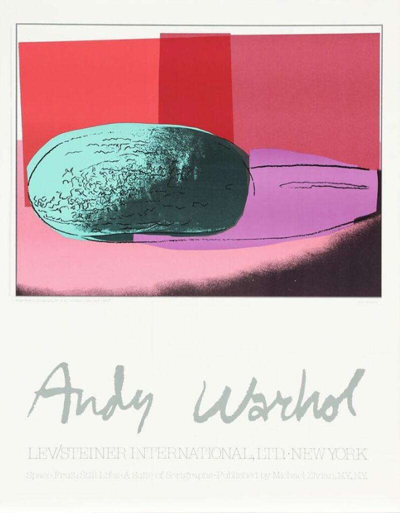 Andy Warhol, Andy Warhol Space Fruit Exhibition Poster, 1990