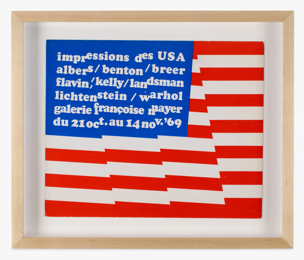 Impressions des USA: Albers, Benton, Breer, Flavin, Kelly, Landsman, Lichtenstein, Warhol (Framed Announcement Card), image 1