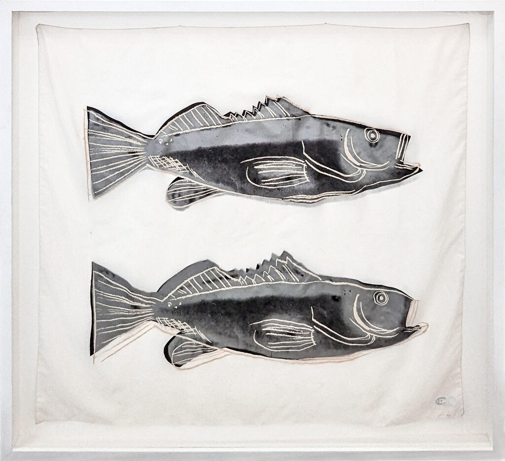 Fish FS IIIA.40 (estate stamped silk scarf), image 1