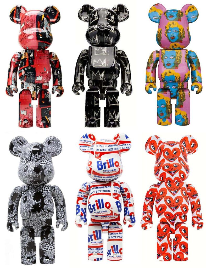 Andy Warhol, Basquiat Warhol Haring Bearbrick 400%: set of 6 works (Basquiat BE@RBRICK) 2019-2021, 2019-2021